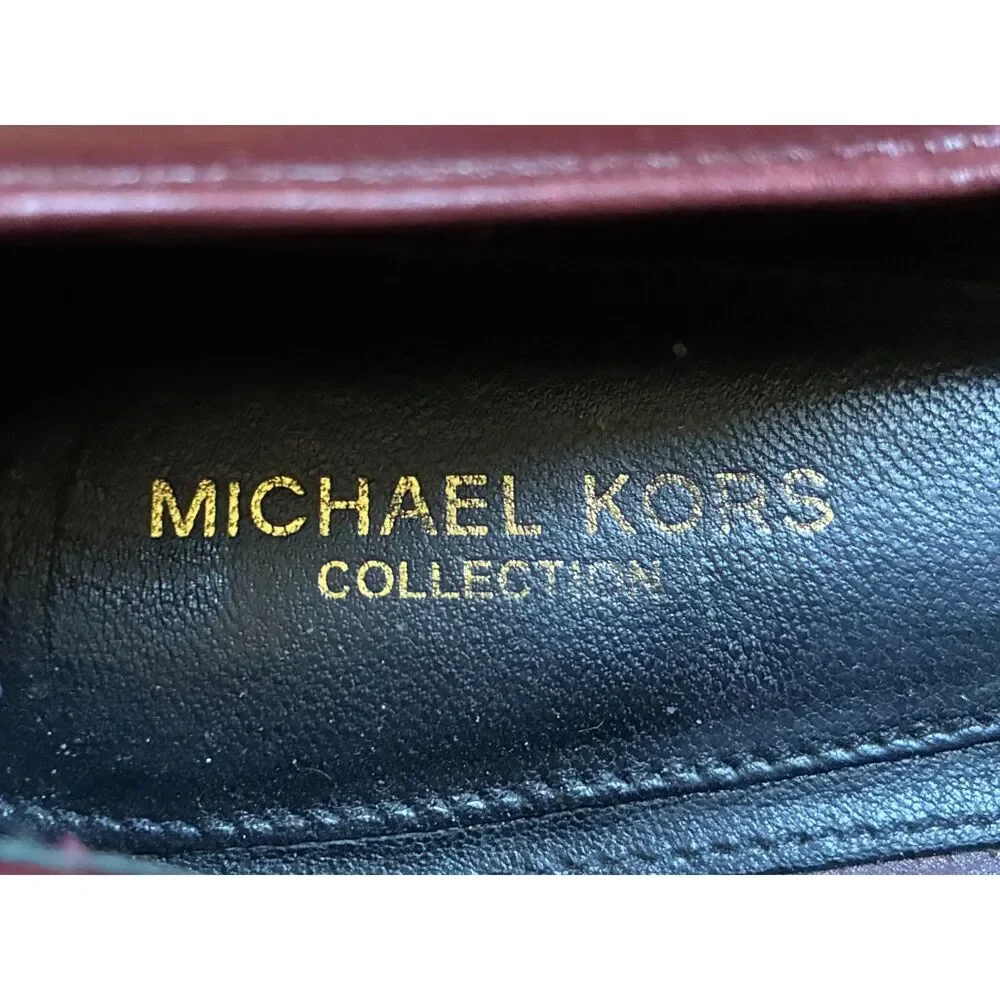 Michael Kors Collection Maroon Horsebit Flat Loafer Shoes  Women's Size 37.5
